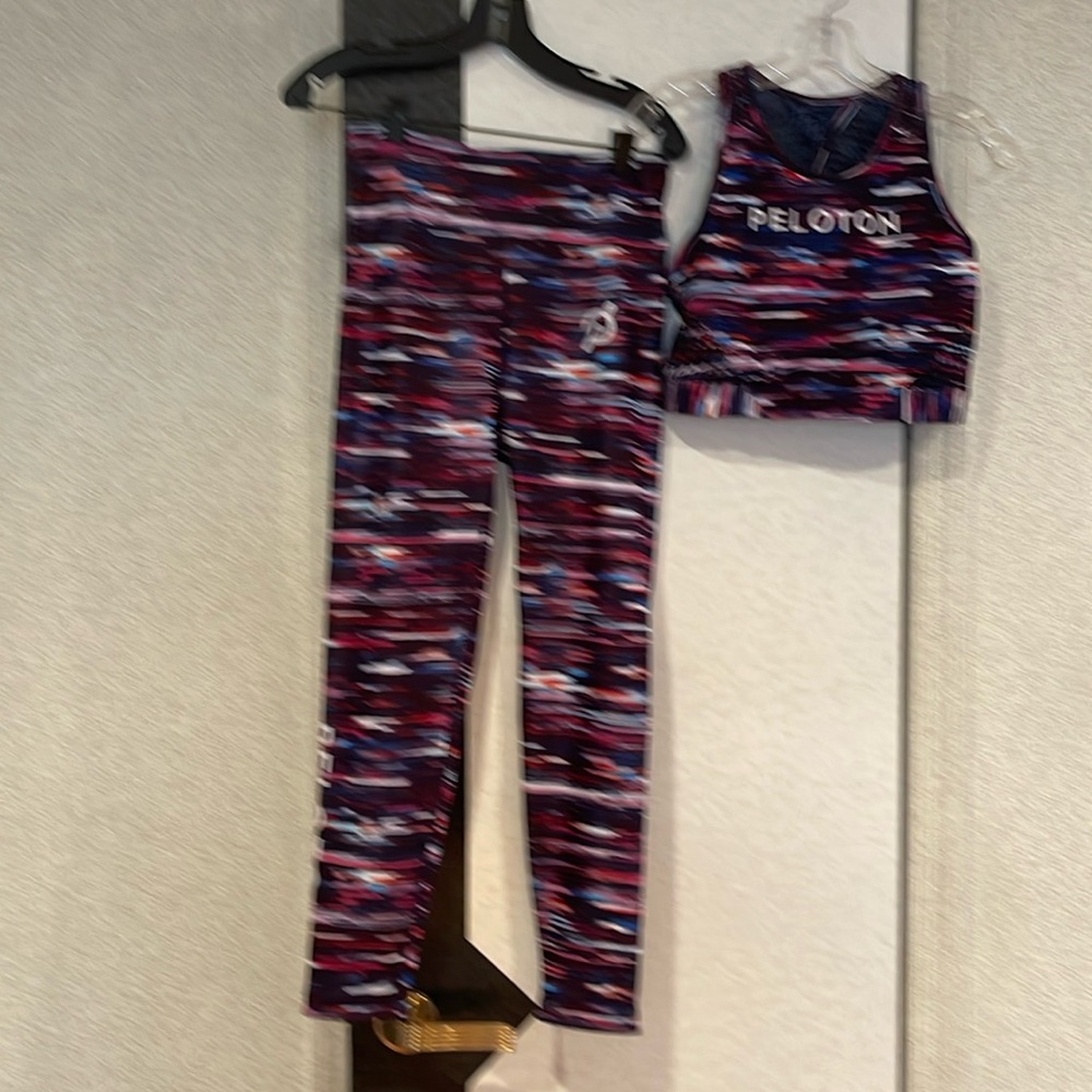 Peloton work out pants and bra